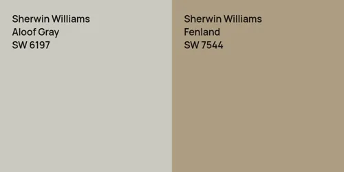 SW 6197 Aloof Gray vs SW 7544 Fenland