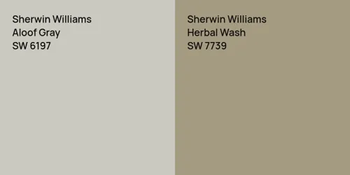 SW 6197 Aloof Gray vs SW 7739 Herbal Wash