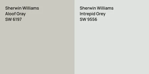 SW 6197 Aloof Gray vs SW 9556 Intrepid Grey