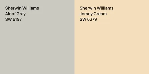 SW 6197 Aloof Gray vs SW 6379 Jersey Cream