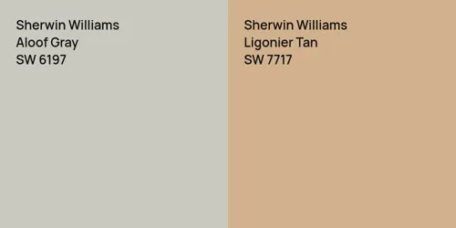 SW 6197 Aloof Gray vs SW 7717 Ligonier Tan