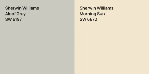 SW 6197 Aloof Gray vs SW 6672 Morning Sun