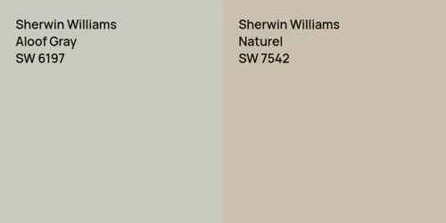 SW 6197 Aloof Gray vs SW 7542 Naturel