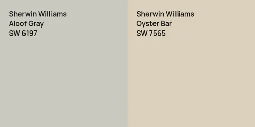 SW 6197 Aloof Gray vs SW 7565 Oyster Bar