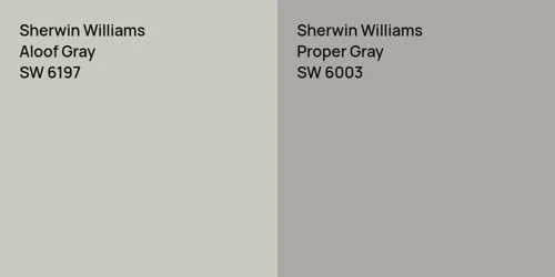 SW 6197 Aloof Gray vs SW 6003 Proper Gray