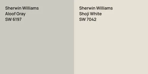 SW 6197 Aloof Gray vs SW 7042 Shoji White