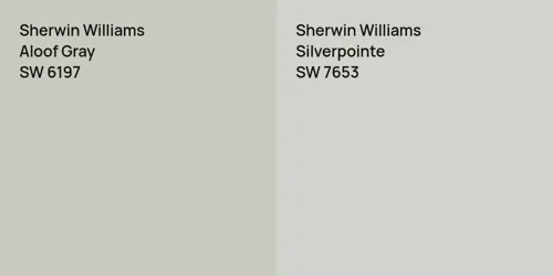 SW 6197 Aloof Gray vs SW 7653 Silverpointe