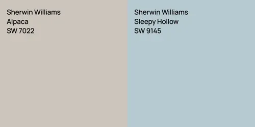 SW 7022 Alpaca vs SW 9145 Sleepy Hollow