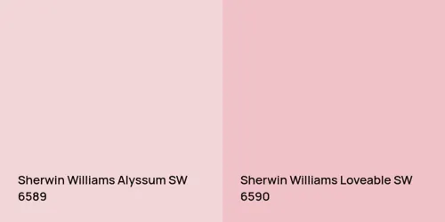 SW 6589 Alyssum vs SW 6590 Loveable