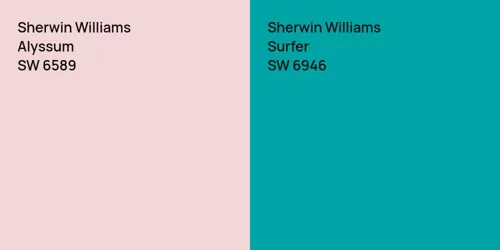 SW 6589 Alyssum vs SW 6946 Surfer