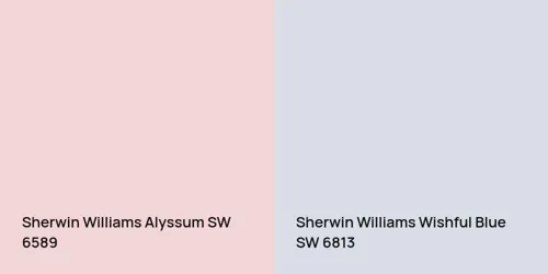 SW 6589 Alyssum vs SW 6813 Wishful Blue