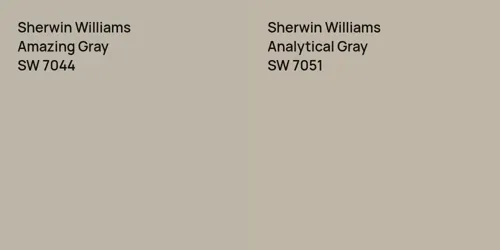 SW 7044 Amazing Gray vs SW 7051 Analytical Gray