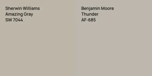 SW 7044 Amazing Gray vs AF-685 Thunder