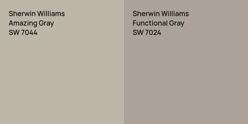 SW 7044 Amazing Gray vs SW 7024 Functional Gray