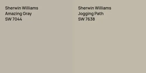 SW 7044 Amazing Gray vs SW 7638 Jogging Path