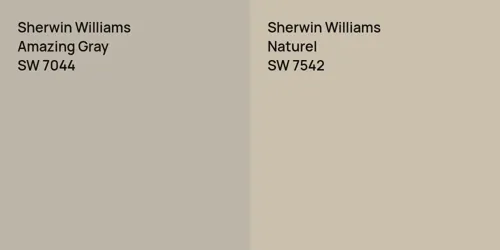 SW 7044 Amazing Gray vs SW 7542 Naturel