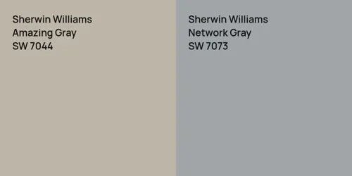 SW 7044 Amazing Gray vs SW 7073 Network Gray