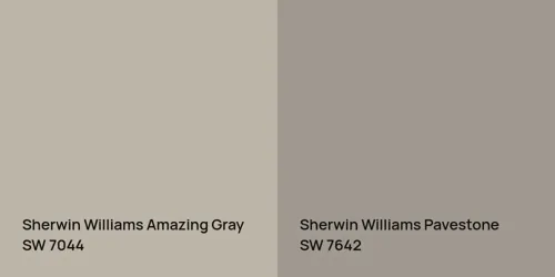 SW 7044 Amazing Gray vs SW 7642 Pavestone