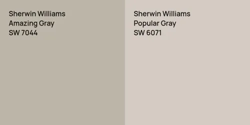 SW 7044 Amazing Gray vs SW 6071 Popular Gray