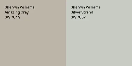 SW 7044 Amazing Gray vs SW 7057 Silver Strand