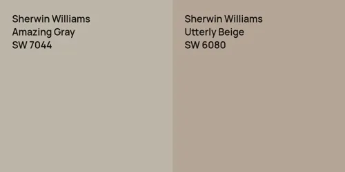 SW 7044 Amazing Gray vs SW 6080 Utterly Beige