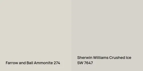 274 Ammonite vs SW 7647 Crushed Ice