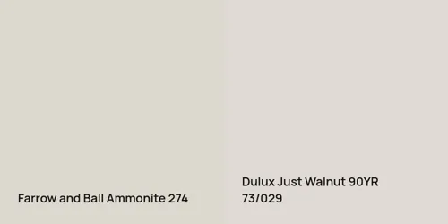 274 Ammonite vs 90YR 73/029 Just Walnut