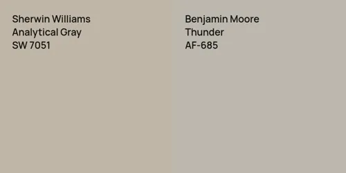 SW 7051 Analytical Gray vs AF-685 Thunder