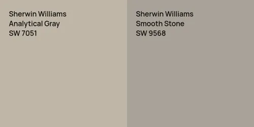 SW 7051 Analytical Gray vs SW 9568 Smooth Stone