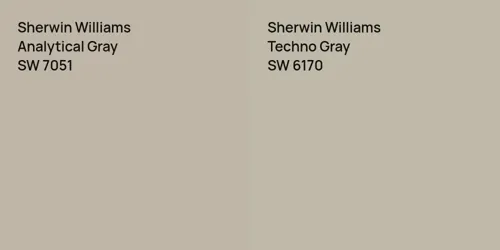 SW 7051 Analytical Gray vs SW 6170 Techno Gray