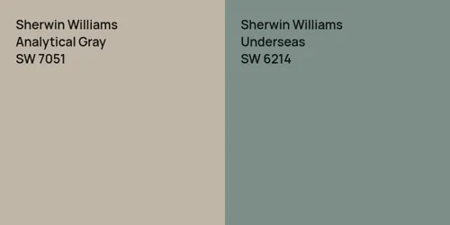 SW 7051 Analytical Gray vs SW 6214 Underseas