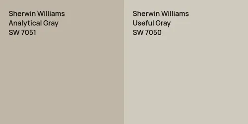 SW 7051 Analytical Gray vs SW 7050 Useful Gray