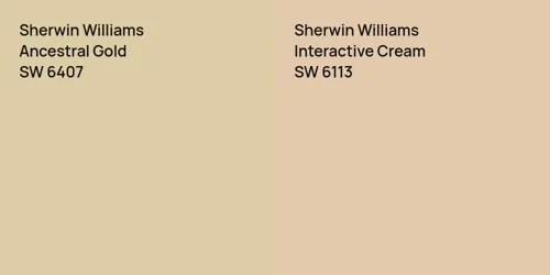 SW 6407 Ancestral Gold vs SW 6113 Interactive Cream