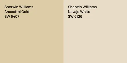 SW 6407 Ancestral Gold vs SW 6126 Navajo White