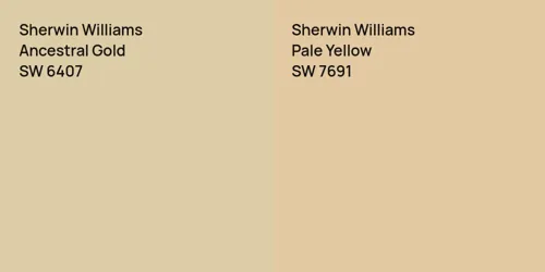 SW 6407 Ancestral Gold vs SW 7691 Pale Yellow