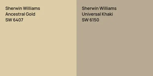 SW 6407 Ancestral Gold vs SW 6150 Universal Khaki