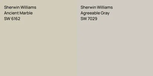 SW 6162 Ancient Marble vs SW 7029 Agreeable Gray