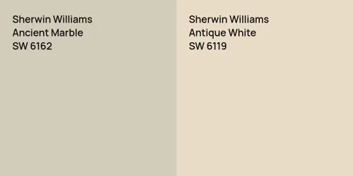 SW 6162 Ancient Marble vs SW 6119 Antique White