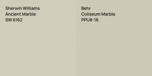 SW 6162 Ancient Marble vs PPU8-16 Coliseum Marble