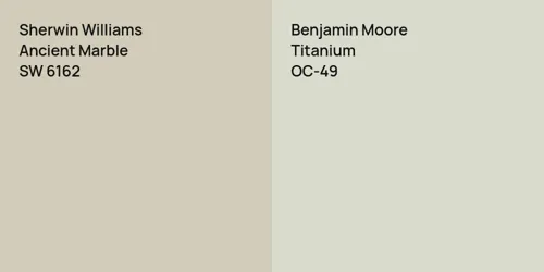 SW 6162 Ancient Marble vs OC-49 Titanium