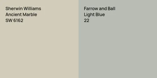 SW 6162 Ancient Marble vs 22 Light Blue