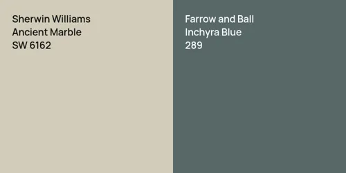 SW 6162 Ancient Marble vs 289 Inchyra Blue