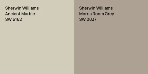 SW 6162 Ancient Marble vs SW 0037 Morris Room Grey