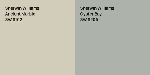 SW 6162 Ancient Marble vs SW 6206 Oyster Bay