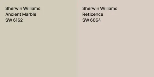 SW 6162 Ancient Marble vs SW 6064 Reticence