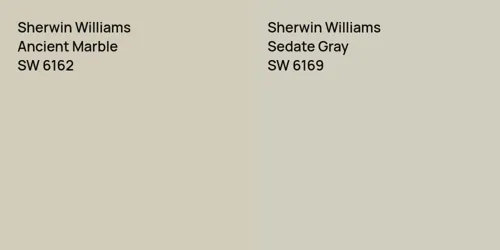 SW 6162 Ancient Marble vs SW 6169 Sedate Gray