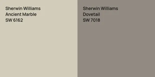 SW 6162 Ancient Marble vs SW 7018 Dovetail