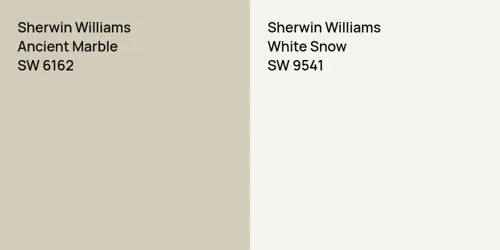 SW 6162 Ancient Marble vs SW 9541 White Snow