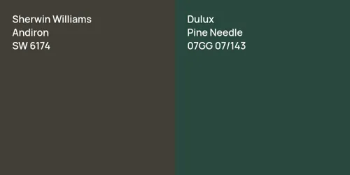 SW 6174 Andiron vs 07GG 07/143 Pine Needle