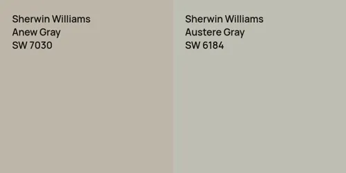 SW 7030 Anew Gray vs SW 6184 Austere Gray